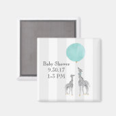 Moderne Baby showers magneet (Boy) (Voorkant / Achterkant)