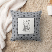 Moderne Baby voor kinderen, zwarte hond, magiër Kussen (Deken)