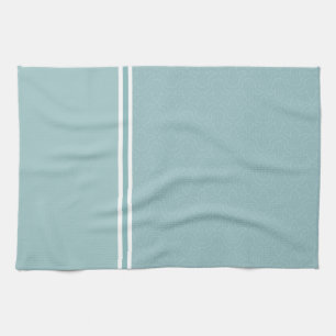 Moderne babyblauwe strepen moderne chemische elega theedoek