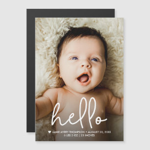 Moderne babyfoto geboorteaankondiging op maat