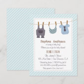 Moderne babykleding Babyjongen Shower-uitvindingen Kaart (Voorkant / Achterkant)