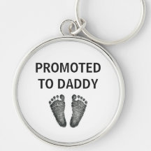 Moderne Babyvoetafdruk Met Inkt 'Benoemd Tot Papa'