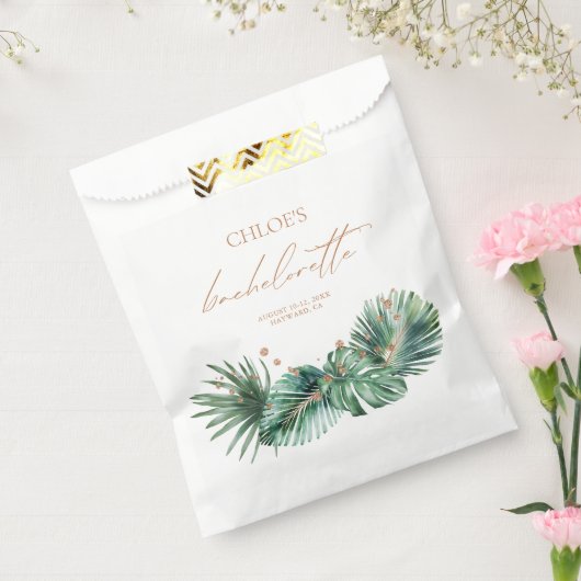 Moderne Bachelorette Tropical & Diamond Bedankzakje (Gezegeld)