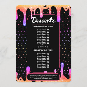 Moderne Bakker Catering Decorateur Drip Regenboog  Menu