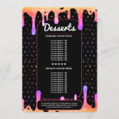 Moderne Bakker Catering Decorateur Druppel Regenbo Menu (Voorkant)