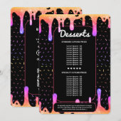 Moderne Bakker Catering Decorateur Druppel Regenbo Menu (Voorkant / Achterkant)