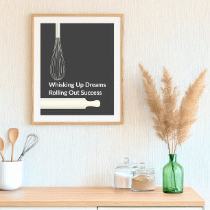 Moderne bakkerij banketbakker bakken inspirerend poster