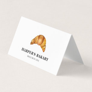 Moderne bakkerij Croissant Professional Logo Visitekaartjes