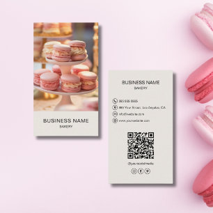 Moderne Bakkerij Custom Foto QR-code Visitekaartje