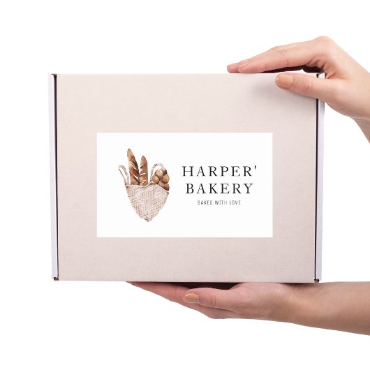Moderne Bakkerij Professional Logo Rechthoekige Sticker