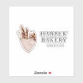 Moderne Bakkerij Professional Logo Sticker (Vel)