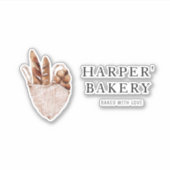 Moderne Bakkerij Professional Logo Sticker (Voorkant)