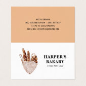 Moderne bakkerij Professional Logo Visitekaartje (Buitenkant ongevouwen)