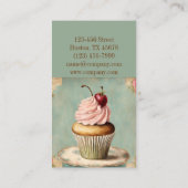 Moderne  bakkerstaart bakkerij cupcake visitekaartje (Achterkant)