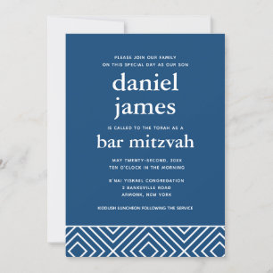 Moderne balie Mitzvah QR-code - details en antwoor Kaart