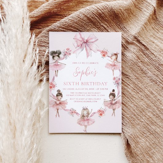 Moderne ballerina balletdanseres meisje verjaardag kaart