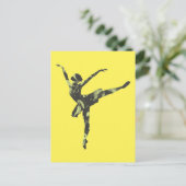 Moderne balletdanser moderne dans briefkaart (Staand voorkant)