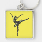 Moderne balletdanser moderne dans sleutelhanger (Voorkant)