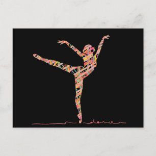 moderne balletdanseres briefkaart