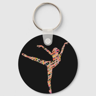moderne balletdanseres sleutelhanger
