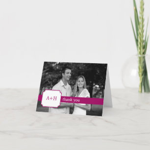 Moderne band dank u kaarten (Fuchsia)