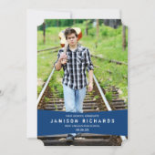 Moderne banner Afstudeerder / Royal Blue Kaart (Voorkant)