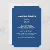 Moderne banner Afstudeerder / Royal Blue Kaart (Achterkant)