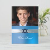 Moderne, Bar Mitzvah, Invitation photo personnalis (Debout devant)