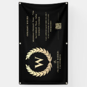 Moderne Barbershop Openingstijden Gold Banner Sign (Verticaal)