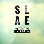 Moderne Barcode Typografie Aanbieding Offerte Raamsticker (Vel 3)