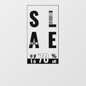 Moderne Barcode Typografie Aanbieding Offerte Raamsticker (Vel)
