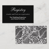 Moderne Barokke Bloemen Huwelijksregister Invoegen Informatiekaartje (Voorkant / Achterkant)