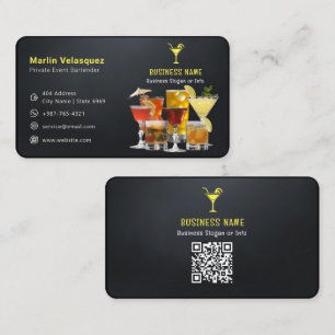 Moderne bartender business Casual zwart Visitekaartje