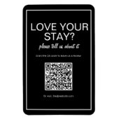 Moderne Basic Black Digital QR Code Review Magnet Magneet (Verticaal)
