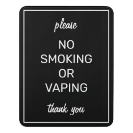 Moderne Basic Black No Smoking Sign Deurbordjes