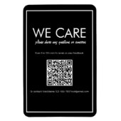 Moderne Basic Black QR Code Feedback Magnet Magneet (Verticaal)