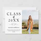 Moderne Basis 3 Foto Afstudeeraankondiging Kaart (Voorkant)