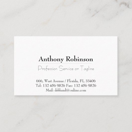 Moderne basislijn legant en QR-code Visitekaartje (Voorkant)