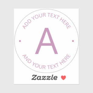 Moderne basistekst Licht Paars Sticker