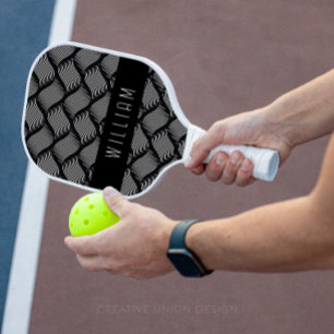 Moderne basket weave minimaal pickleball paddle