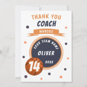 Moderne basketbal Bedankt Coach (Voorkant)