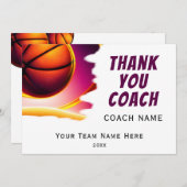 Moderne basketbal Bedankt Coach (Voorkant / Achterkant)