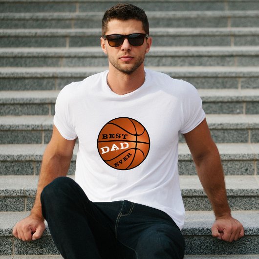 Moderne basketbal beste vader ooit vaderdag t-shirt