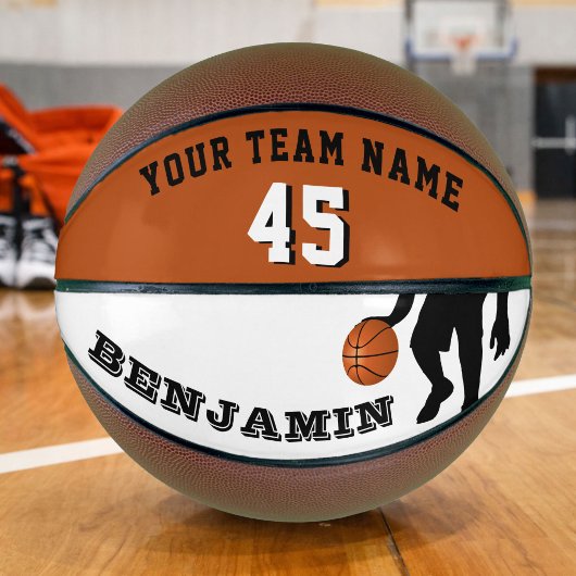 Moderne Basketbal met Teamnaam Nummer
