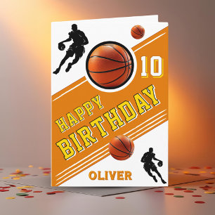 Moderne Basketbal Speler Thema Verjaardag Kaart