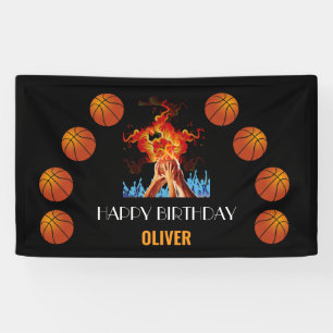 moderne Basketbal Sportspeler Verjaardag Party jon Spandoek