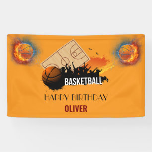 moderne Basketbal Sportspeler Verjaardag Party jon Spandoek