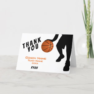 Moderne Basketball Hartelijk dank aan de coach Kaa Bedankkaart