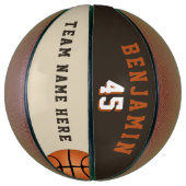 Moderne Basketball met teamnaam Basketbal (Verticaal)
