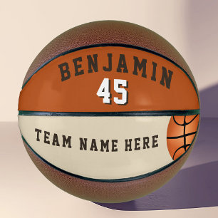 Moderne Basketball met teamnaam Basketbal